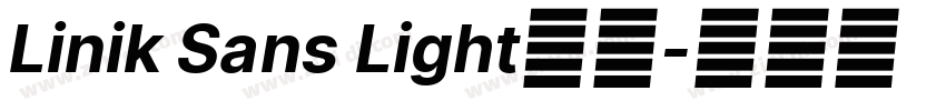 Linik Sans Light字体字体转换